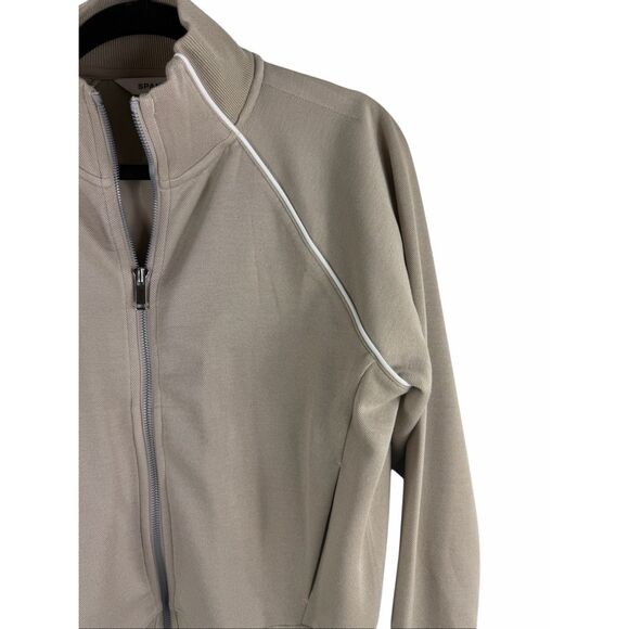 SPANX® AirEssentials Pique Full Zip Track Jacket- Ashwood- M - Picture 7 of 9